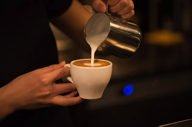 Pouring coffee